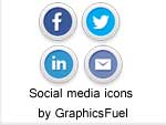 Social media and email icons